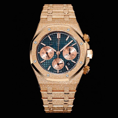 AP Royal Oak Chronograph Frosted Gold – Green/Yellow Accents – 41mm