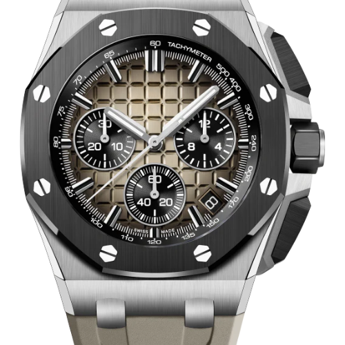 AP Royal Oak Chronograph Ceramic Bezel – 904L Steel – 43mm (Quartz)